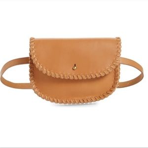 Madewell Whipstitch Beltbag - size medium - English saddle (tan)